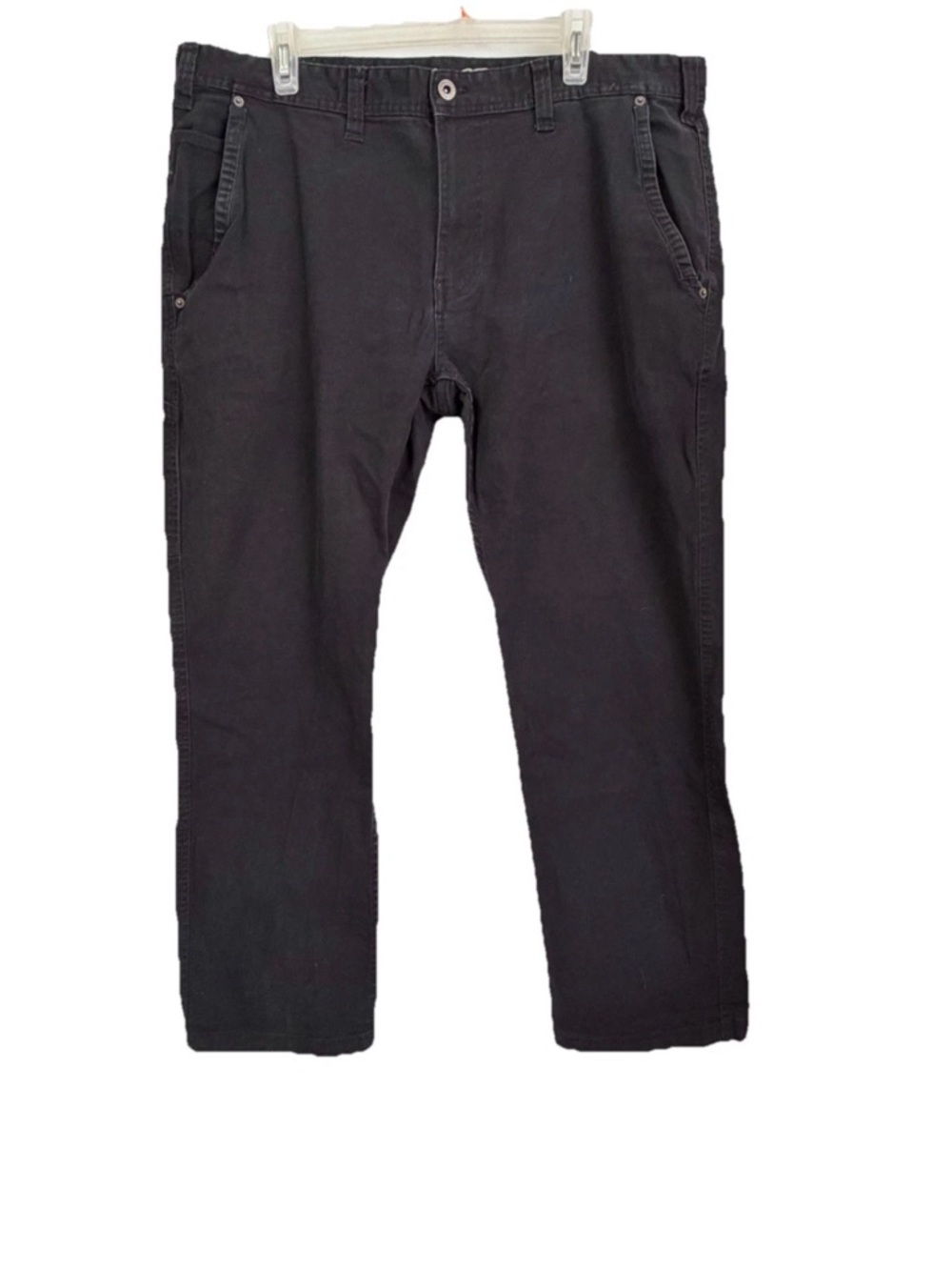 Eddieโ Bauer Men's Black Canvas Casual Straight Leg Regular Fit Pants Size 40x30